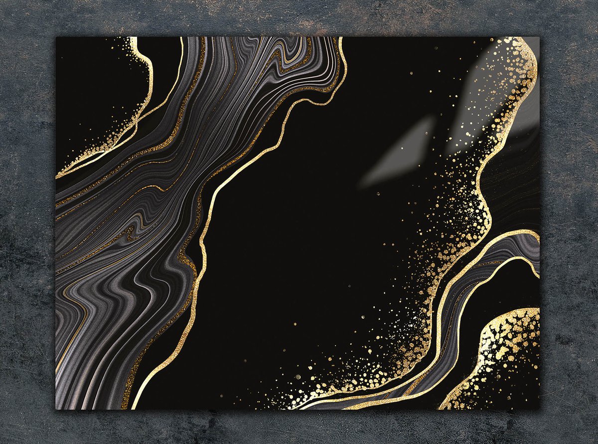 TMK ArtDeko - Snijplank van Gehard Glas - 30x22 cm - Marmerpatroon