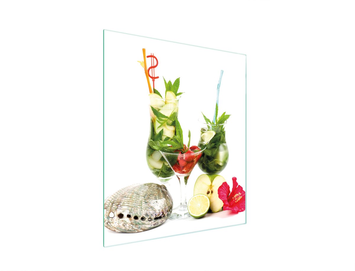 TMK ArtDeko Serie - Snijplank Glas - 45x52 cm - Kleur Owoce - Veelkleurige Print