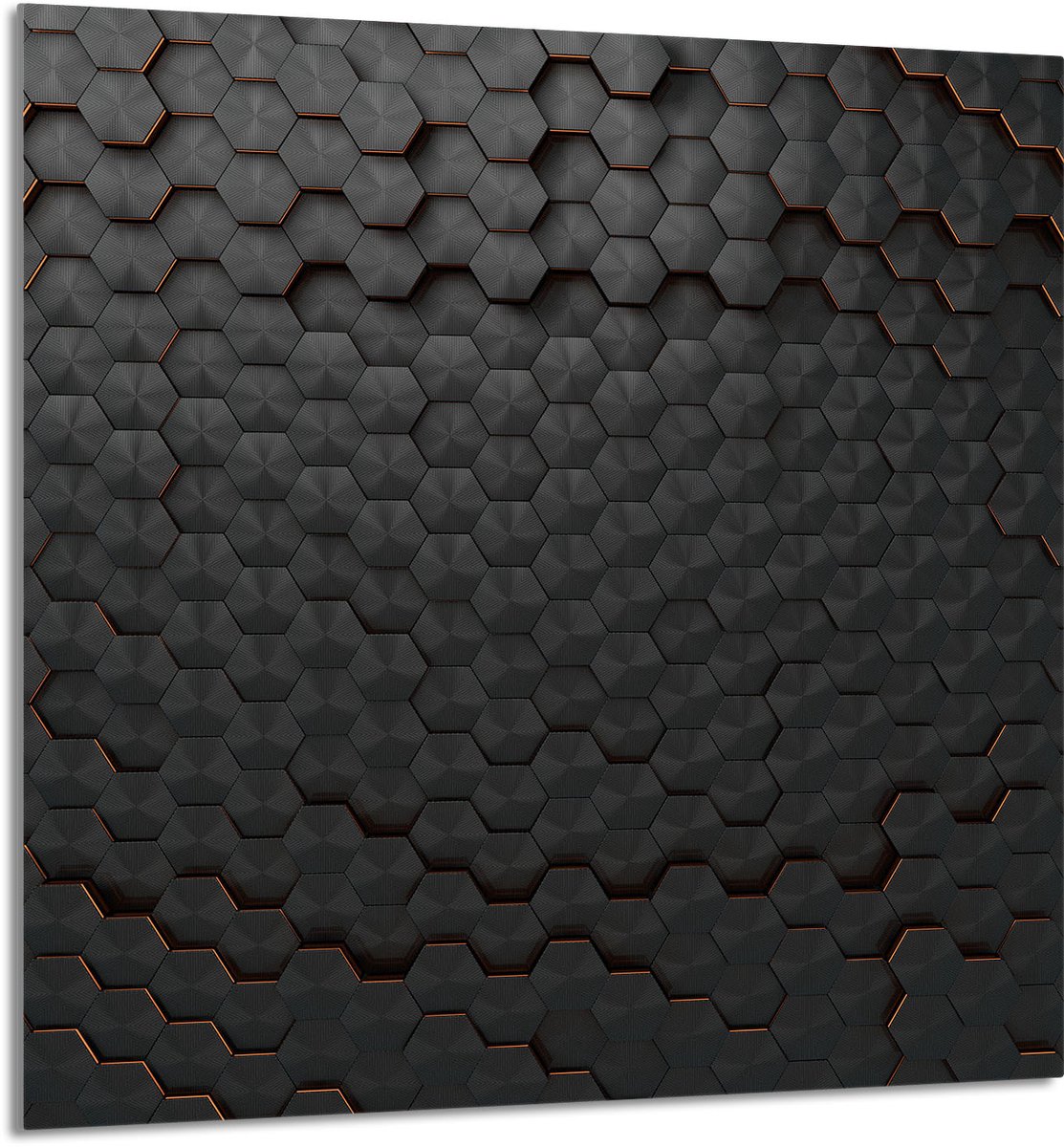 TMK ArtDeko Serie - Glazen Beschermpanels - 60x65 cm - Modern Design - Zwart