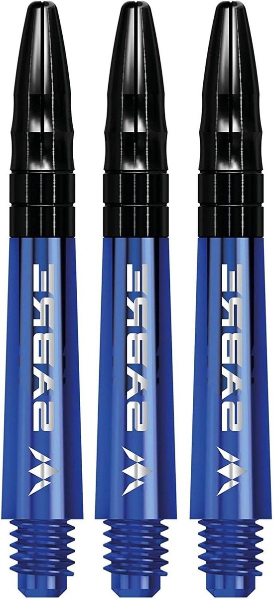 Dart Shafts - Dart Accessoires - Precisie Werpen - Polycarbonaat Met Aluminium - 36mm Lengte - Blauw Zwart