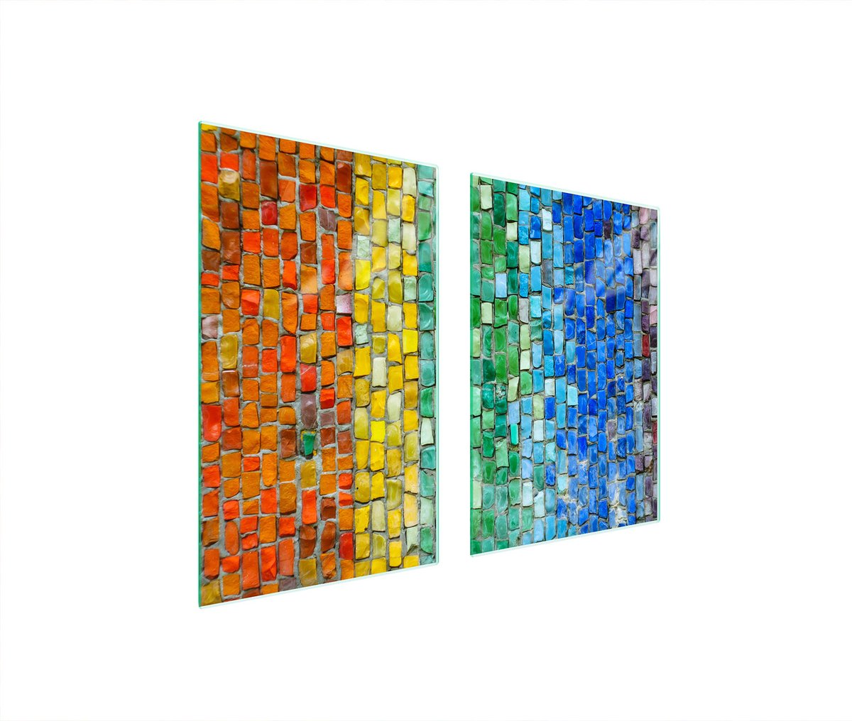 TMK ArtDeko - Snijplank Glas - 65x52 - Kleurrijk - Bescherming - Veilig