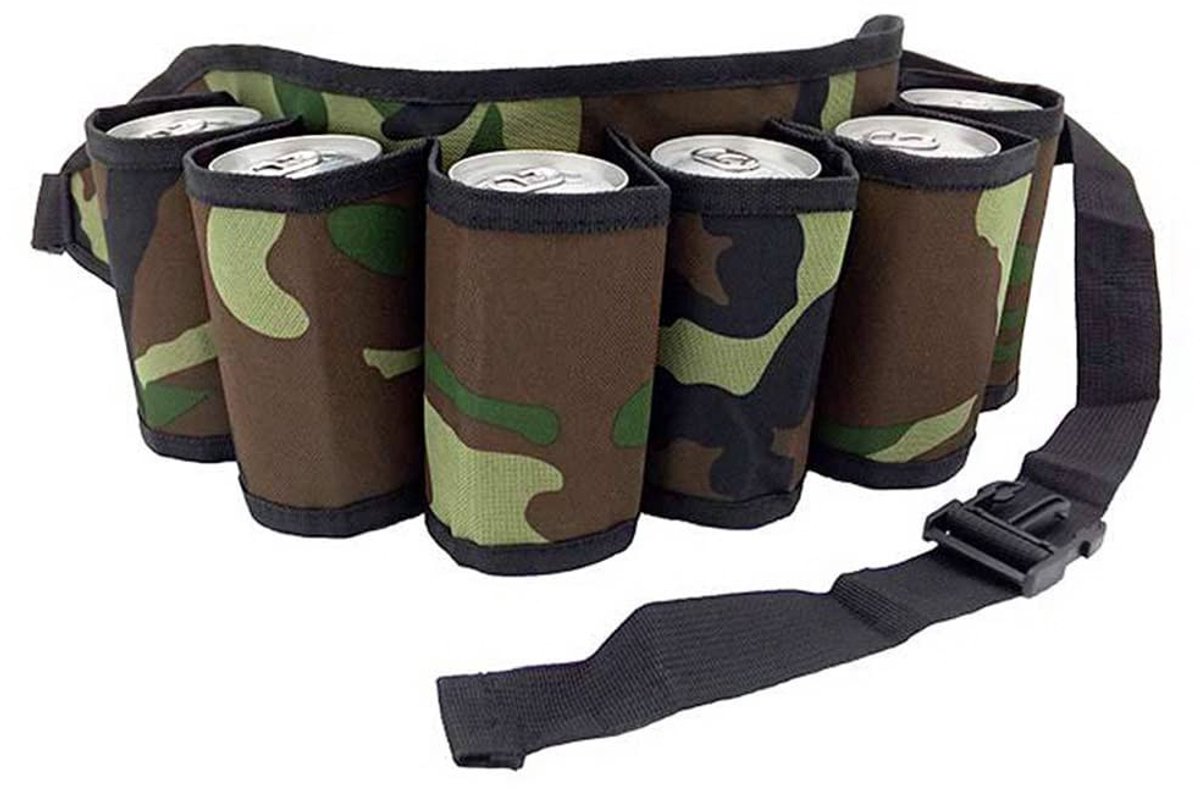 Allecto - Heuptas voor Blikjes - Camouflage Outdoor Accessoire - Ideaal voor Festivals - Handig en Ruim - Perfect voor Drankjes - Geschikt voor Act...