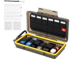 24 Slot Hard Memory Card Case - Waterdichte Organizer voor USB, SD en CFexpress Kaarten, Ideaal voor Nintendo Switch en PS Vita