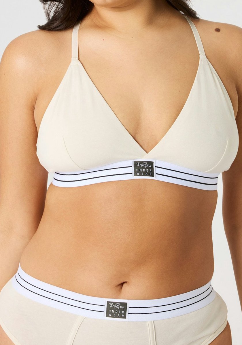 Björn Borg dames Original Triangle Bra - triangel BH (1-pack) - beige