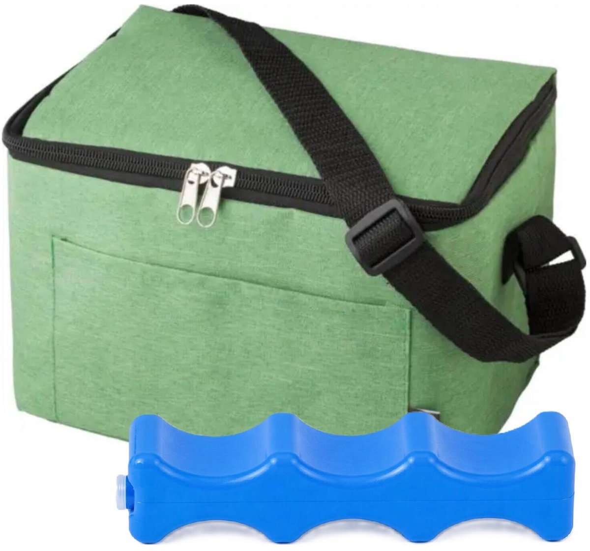 Impression Koeltas / lunchtas Isabella - voor sixpack blikjes - 3 liter - groen - incl koelelement