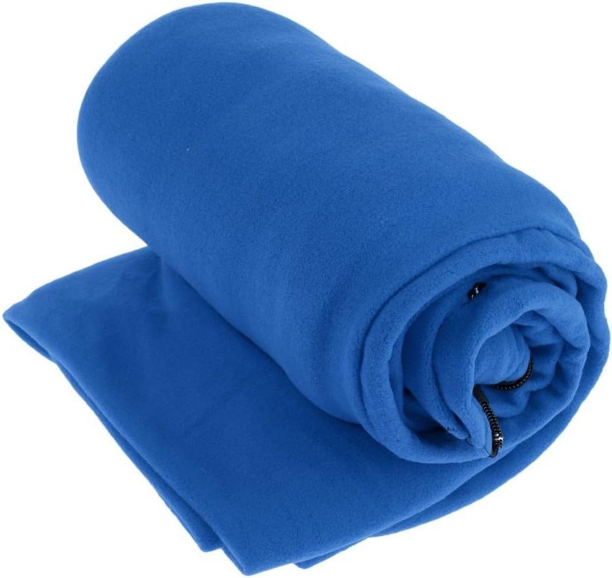 Fleece deken - Slaapzak deken - Kamperen en reizen - Ritssluiting omvormbaar - 180 cm lang - Blauw
