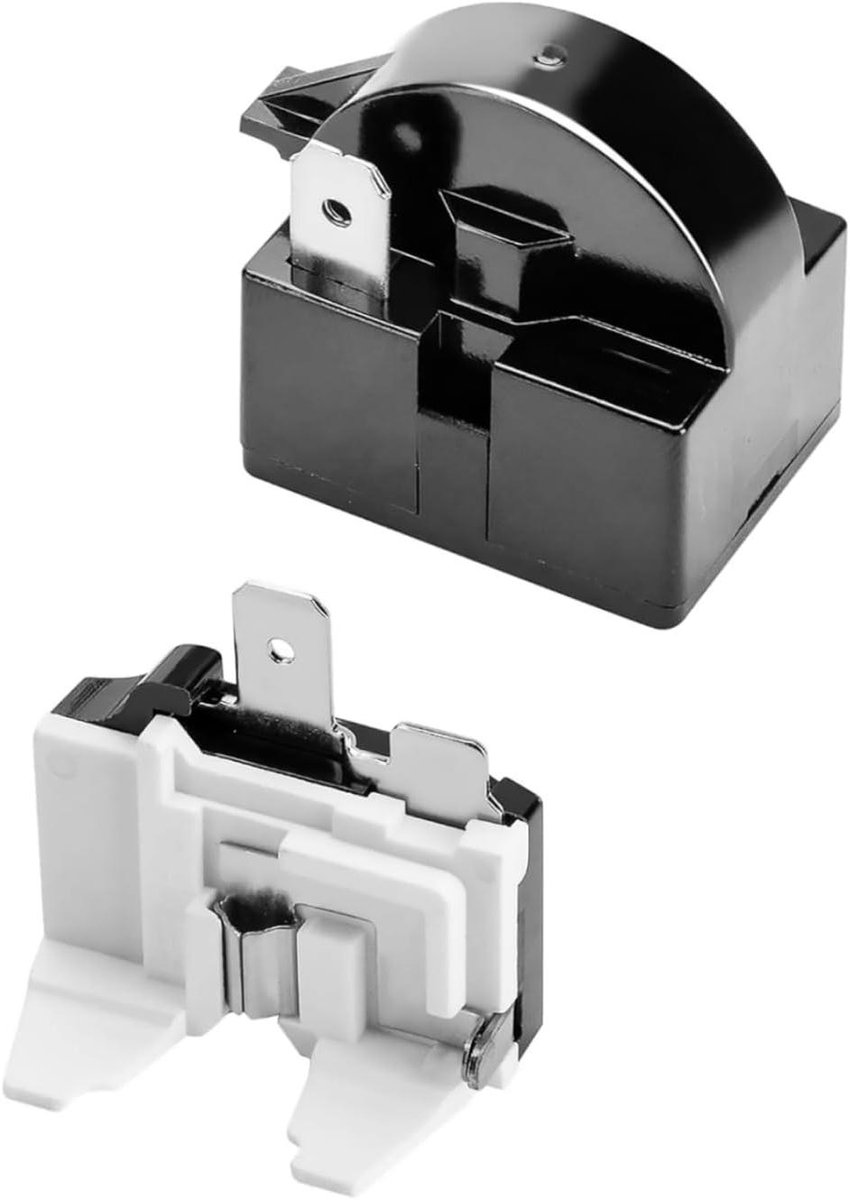 Koelkast Starter Relais - Overbelasting Protector - Koeling Herstellen - Universele Compatibiliteit - 1 Pin 4.7 Ohm - Zwart