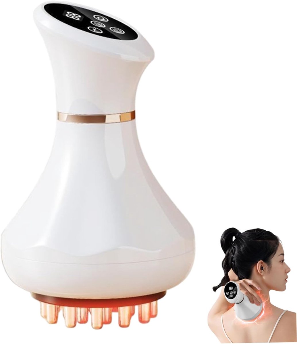 Draadloze Handmassage Elektrisch - Massageapparaat Met Rood Licht Warmte En Vibratie - Oplaadbaar En Compact