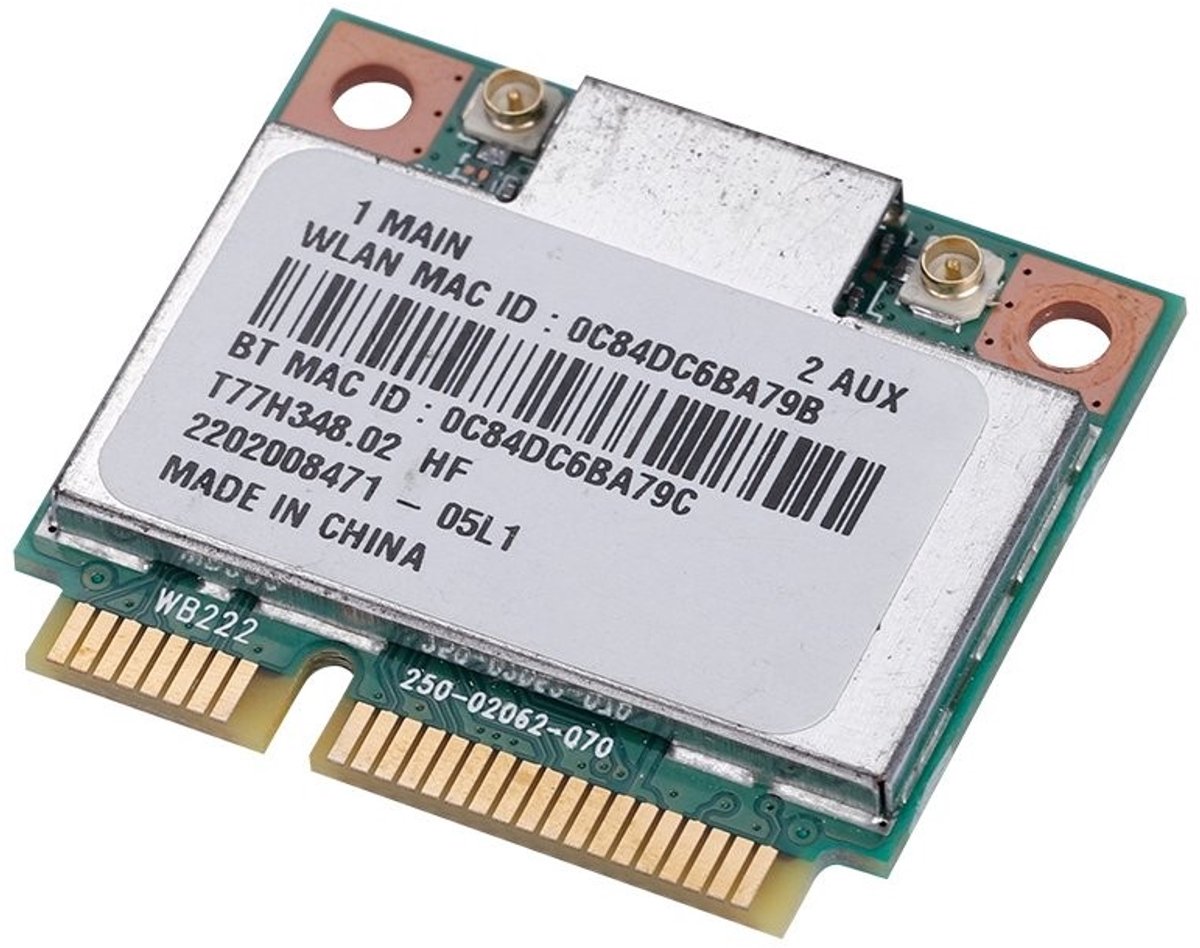 Dailygoods - Dailygoody - Netwerkkaart - Draadloze Mini PCI-E - Bluetooth 4.0 - Dual Band 2.4G/5Ghz - 300 Mbps - Geschikt voor laptops en desktops