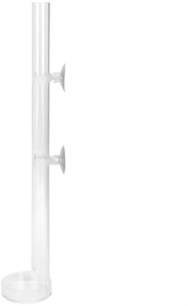 Dailygoods - Kristallen Garnalen Feeder Tube - Duurzaam Voeding Accessoire - Transparant Acryl - Ideaal voor Garnalen - Perfect voor Aquariums - 20cm