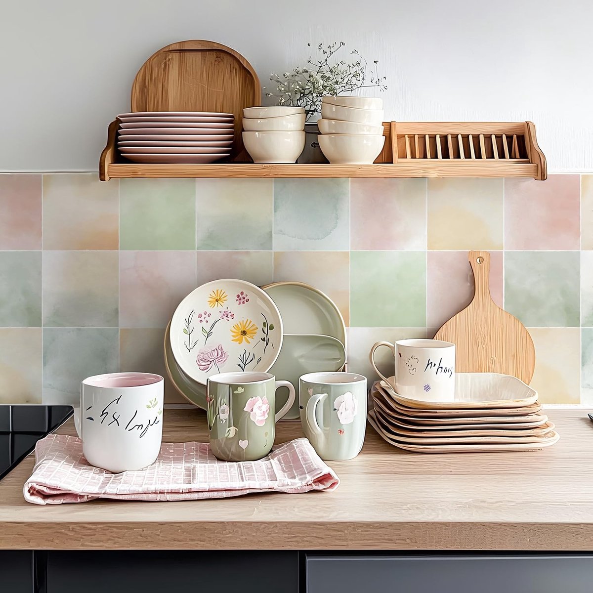Dailygoods - Zelfklevende Vinyl Wandtegel Stickers voor Keuken en Badkamer