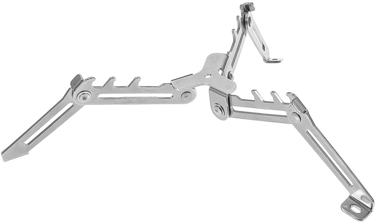 Dailygoods - Dailygoody - Outdoor Gasflesstandaard - Opvouwbaar en Universeel Statief - Ideaal voor Kamperen - Zilver - Stabiliteit op Oneffen Terrein - Compact en