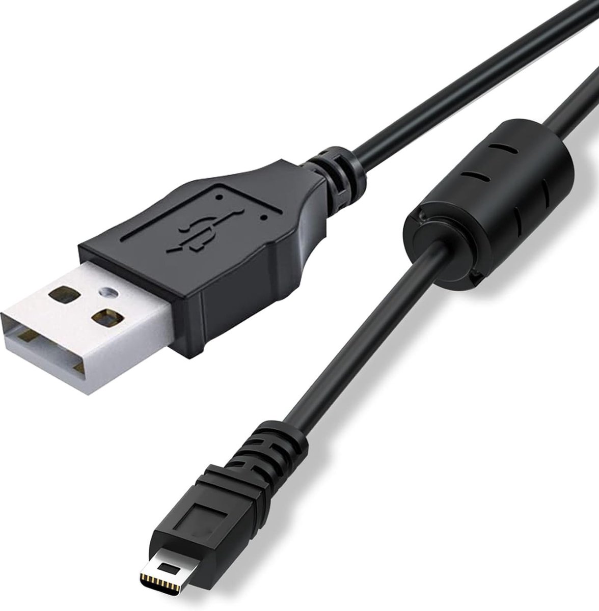 Dailygoods - Dailygoody - USB Datakabel - Oplaadkabel - Duurzaam en Klitvrij - 1,5m - Compatibel met Digitale Camera's - Geschikt voor Nikon CoolPix/L/D/S/P S