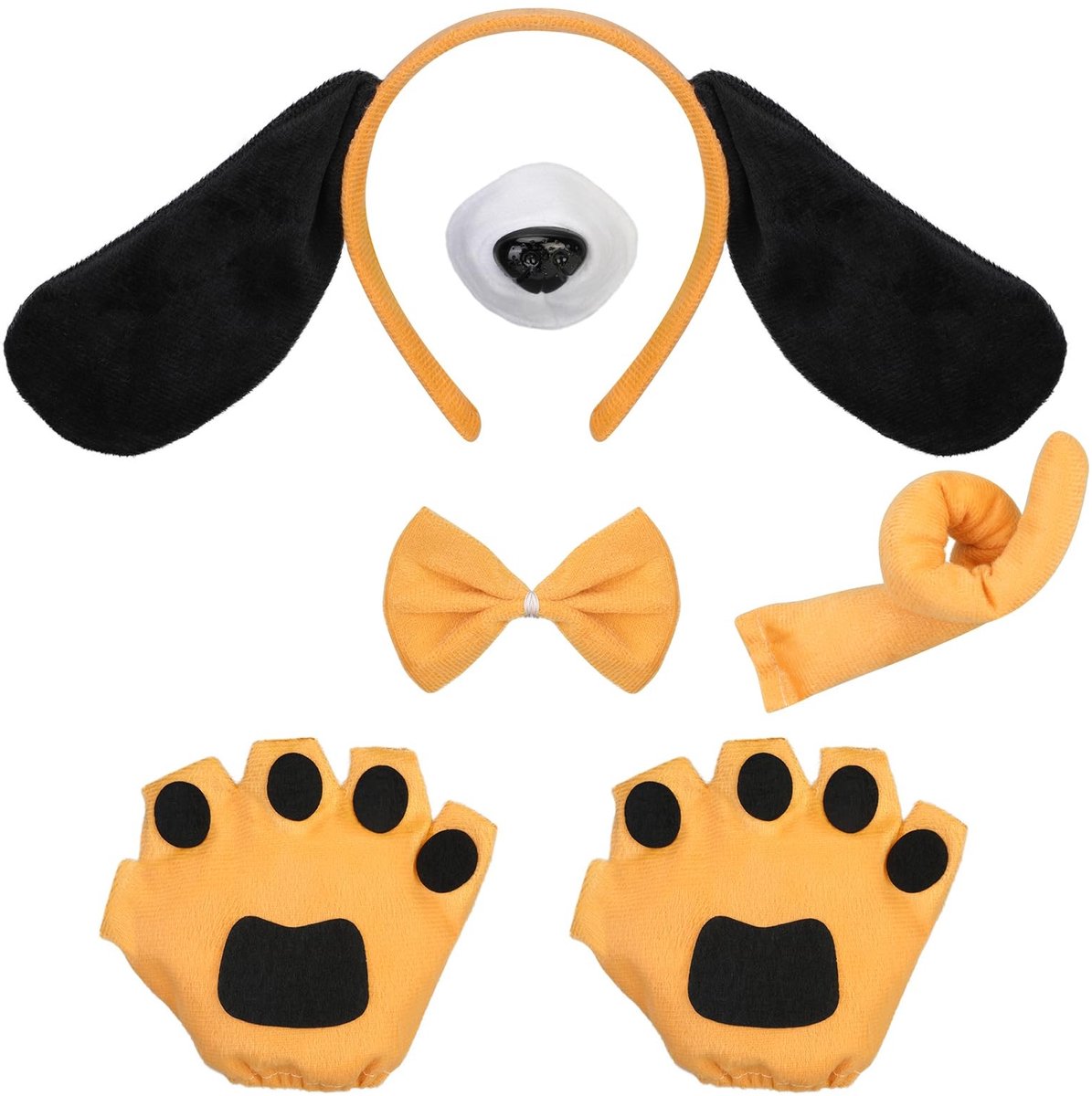 Dailygoody - Puppy Kostuum Set - Dier Kostuum Accessoires - Zacht en Comfortabel - Halloween - Fancy Dress - Cosplay - Voor Honden - Unisex