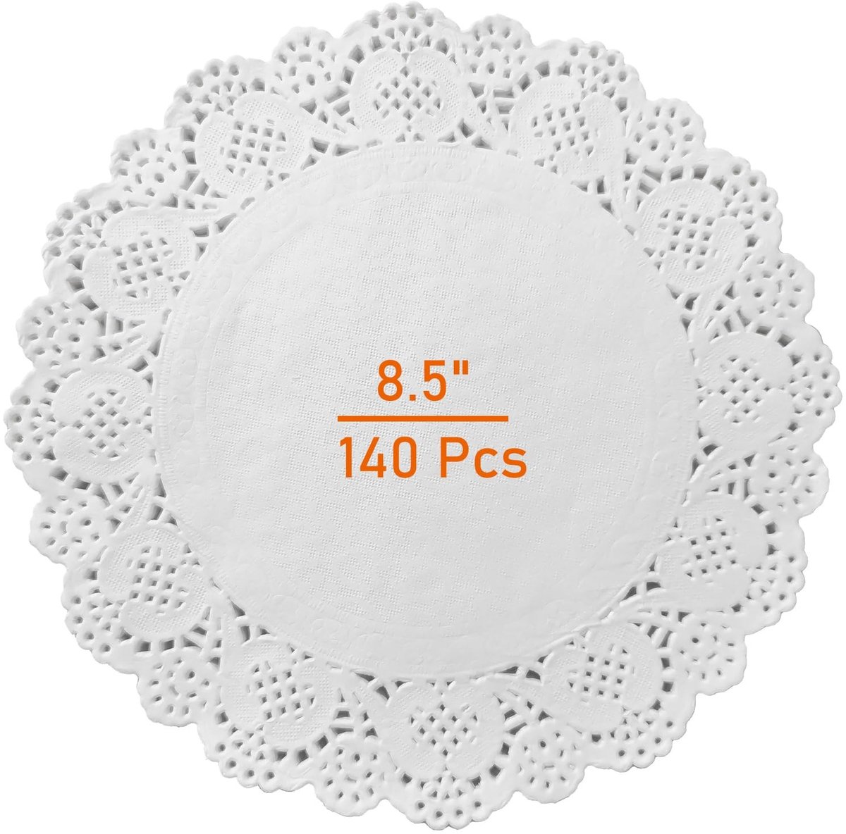 Dailygoody - Papieren doilies - Decoratie voor feest - Witte ronde placemats - 140 stuks - Geschikt voor bruiloft en buffet