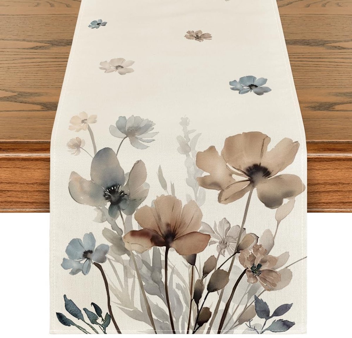 Dailygoody - Tafelloper - Bloemen en Bladeren - Unieke rustieke look - 40 x 240 cm - Keuken en Eettafel Decoratie - Geschikt voor Binnen en Feestjes