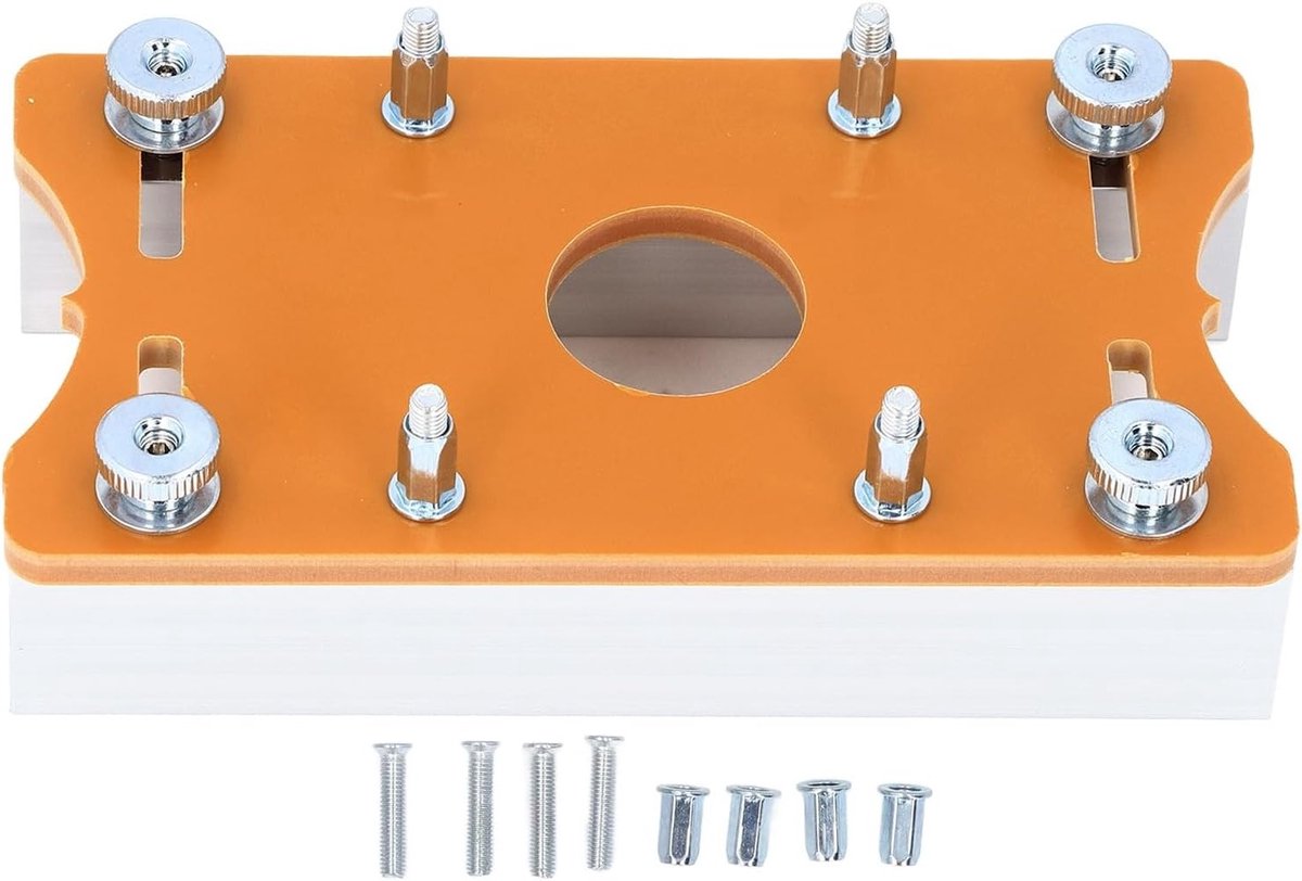 Aluminium Inzetplaat voor Routertafel met Slotpositionering - Ideaal voor Houtbewerkingsgereedschap en Routermontage, Geschikt voor 65mm Routers