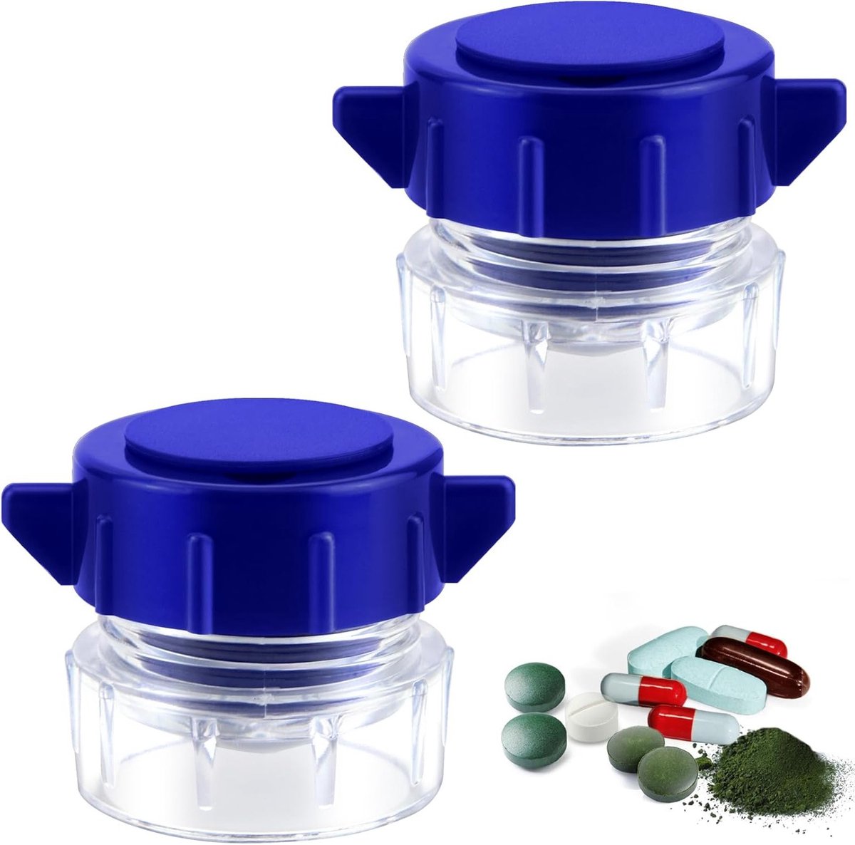 Tablets Snijder en Schiller Set - 2 Stuks, Draagbare Peeler met Opbergdoos voor Kleine en Grote Tabletten