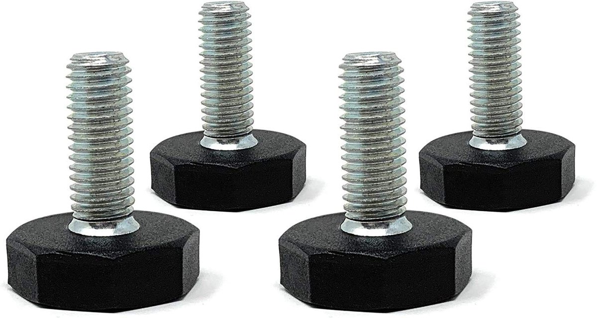 Dailygoods - Dailygoody - Verstelschroef - Afstelschroef - Draagkracht tot 500 kg - Ø 27 mm - M10 x 25 mm - Geschikt voor diverse toepassingen - Staal verzinkt