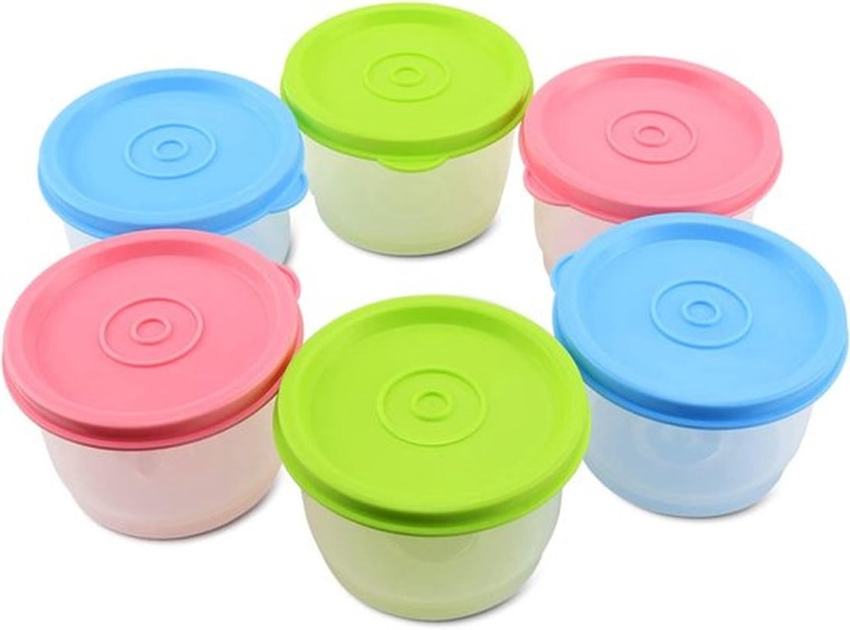 6 Stuks Vershouddozen 160 ml - Lekvrije Voedselcontainers voor Magnetron en Vriesvak