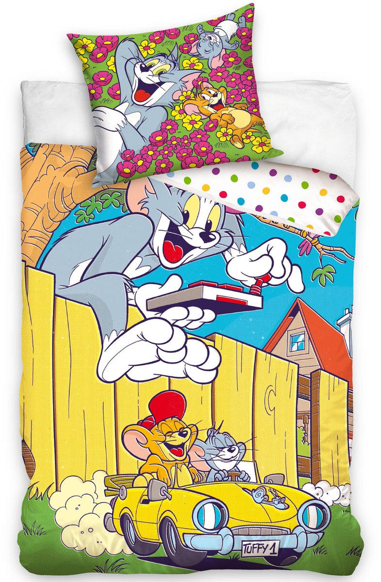 Tom & Jerry Dekbedovertrek Happy - 140 x 200 cm