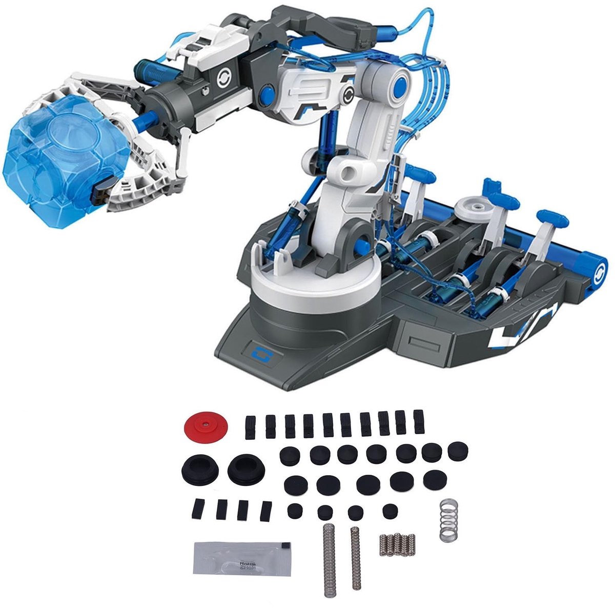 Dailygoods - Dailygoody - Doe-het-zelf hydraulische robotarm - Educatief speelgoed - Grijparm voor kinderen - Bouwpakket - Hydraulisch principe - Geschikt voor 0-8...