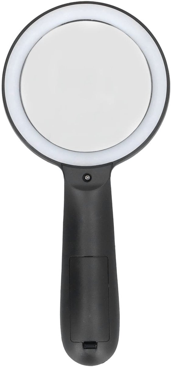 Dailygoods - Dailygoody - Vergrootglas met Licht - Handheld Vergrootglas 10X - Ergonomisch Ontwerp - Grote Leesvergrootglas - Geschikt voor Senioren - Ideaal voor