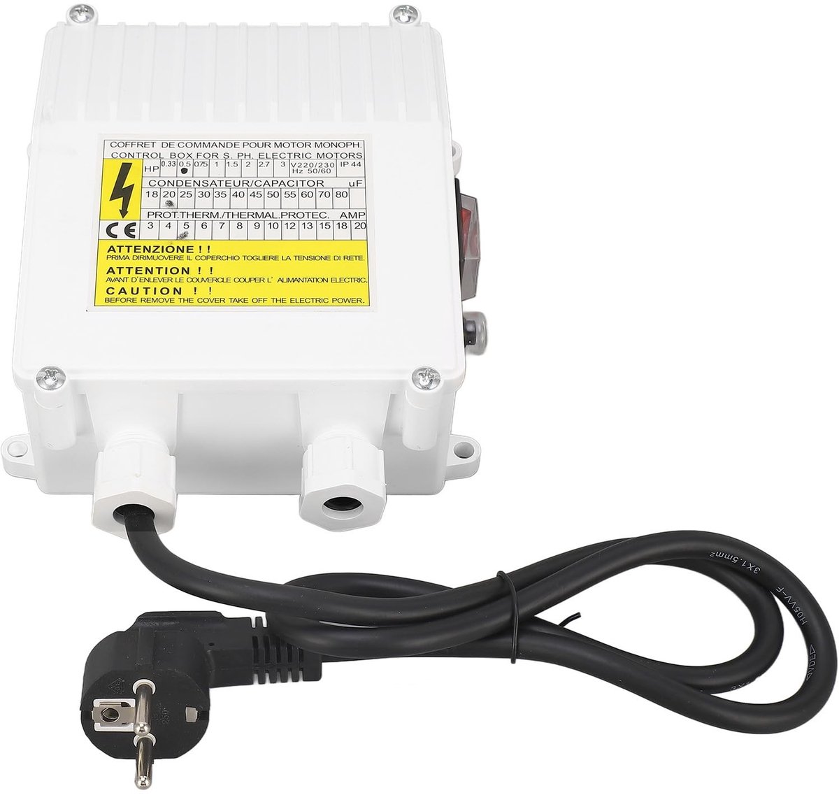 Dailygoods - Dailygoody - Diepe Put Pomp - Controlebox met Thermische Bescherming - 220V - Waterpomp - Efficiënte waterafvoer - Geschikt voor putten - Krachtige mo