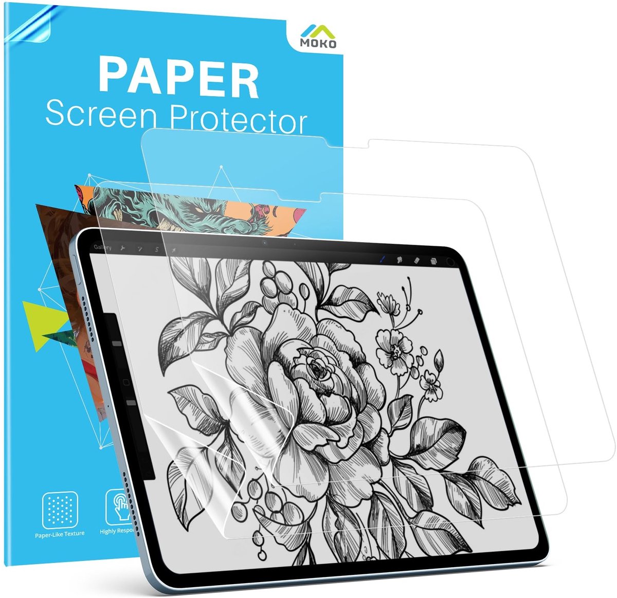 Dailygoody - Paper Screen Protector - iPad Air 11 inch - Anti-Glare - Geschikt voor Apple Pencil - Duurzaam en veilig - Perfect voor tekenen en schrijve