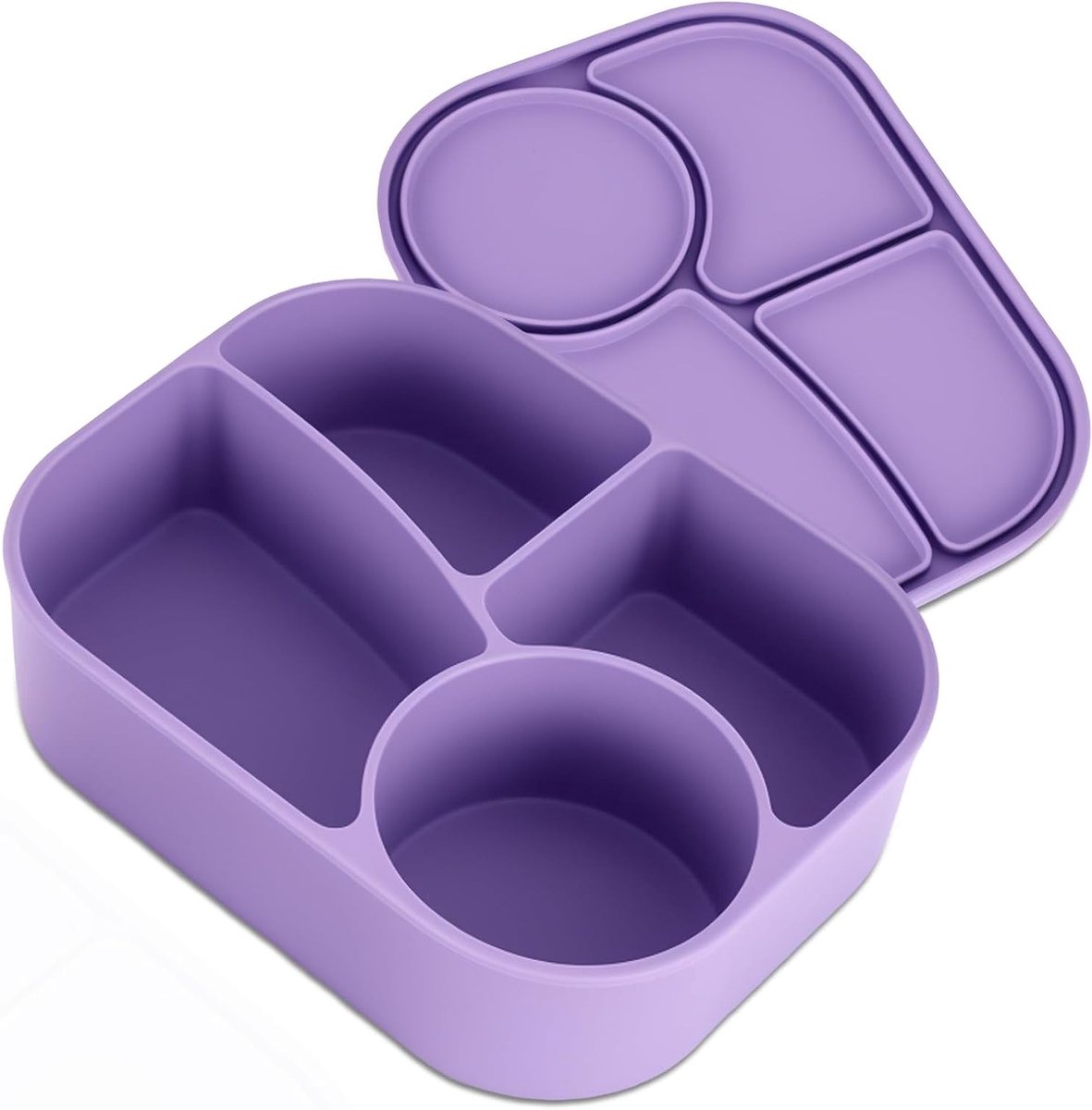 Lunchbox met 4 Compartimenten, Levensmiddelenveilig, Herbruikbaar en Magnetronbestendig, Ideaal voor Studenten en Volwassenen, 20.5 x 15.5 x 5.3 cm, Perfect voor Gezonde Maaltijden en Snackopslag
