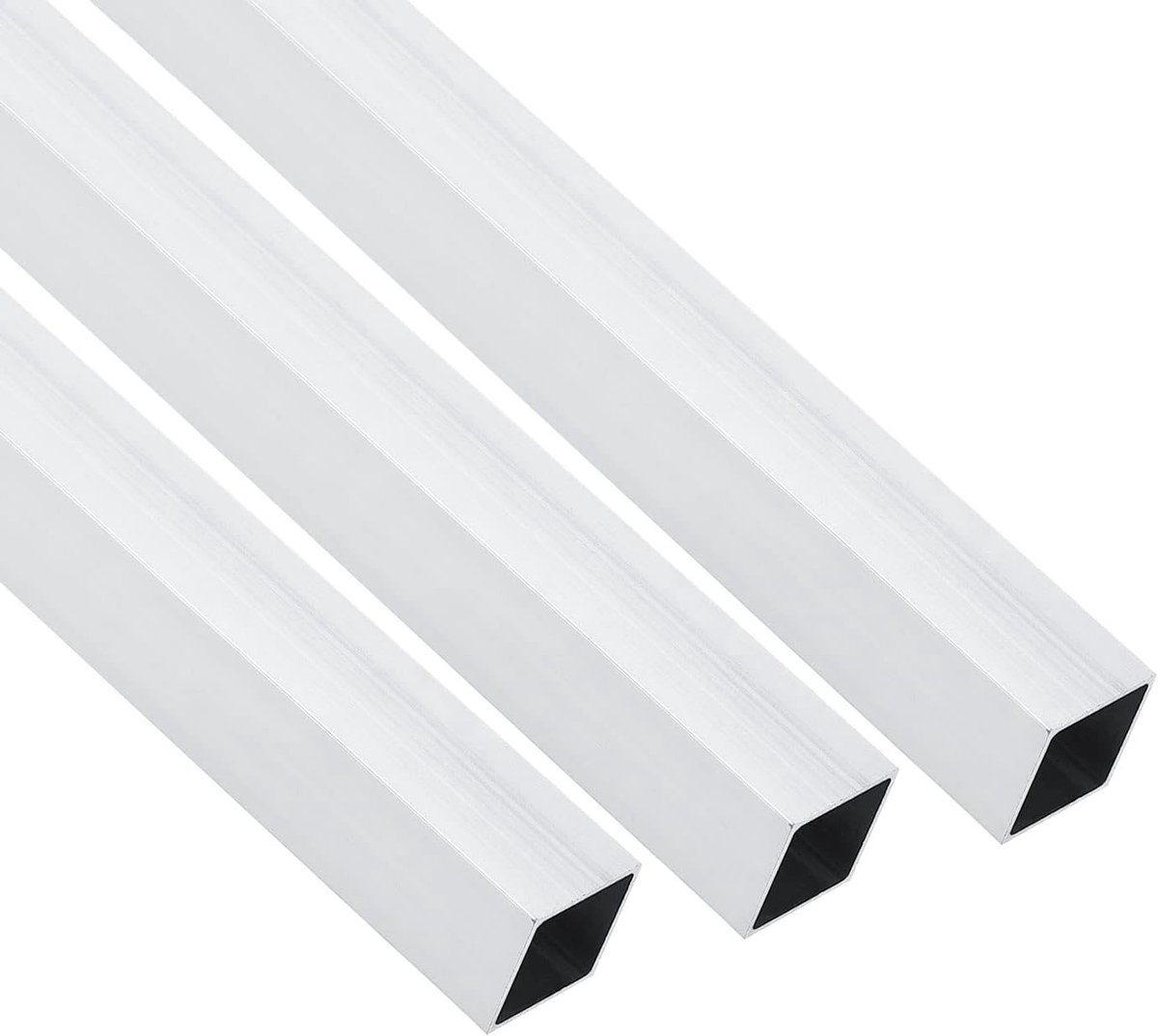 Vierkante Aluminium Buizen 15mm x 15mm x 1mm x 300mm - Set van 3 Stuks voor Meubelprojecten en DIY Klussen