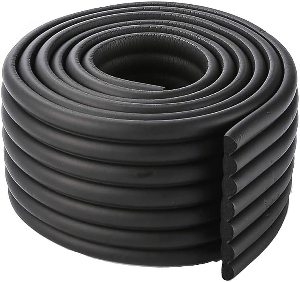 Hoekbescherming voor Kinderen, 2m Veiligheidsbumper voor Meubels, DIY Hoekbeschermers voor Kinderveiligheid en Meubelbescherming (Zwart)