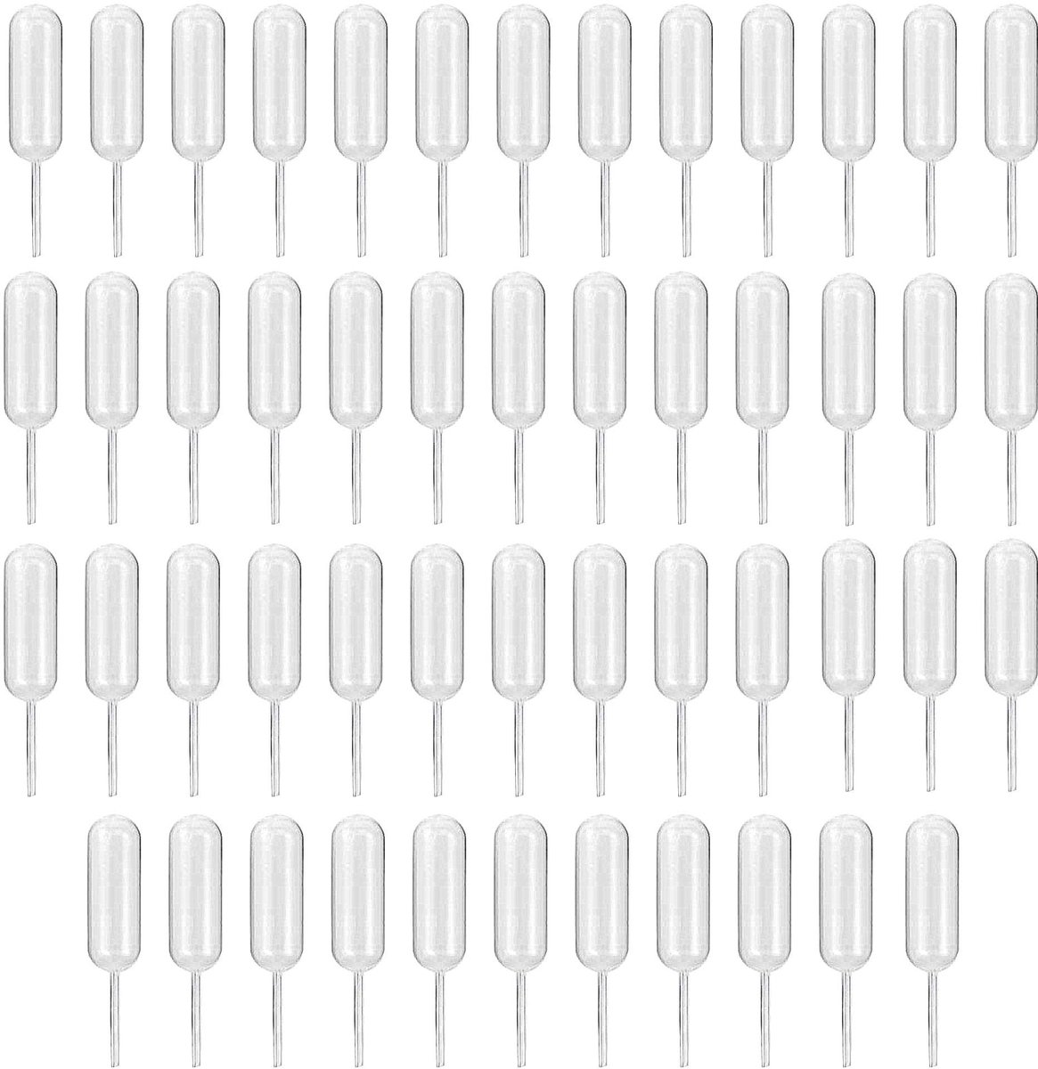 Dailygoods - Dailygoody - Wegwerp kunststof transferpipetten - 50 stuks - 4 ml - Transparant - Druppel pipetten - Ideaal voor cupcakes - Perfect voor vloeistoffen