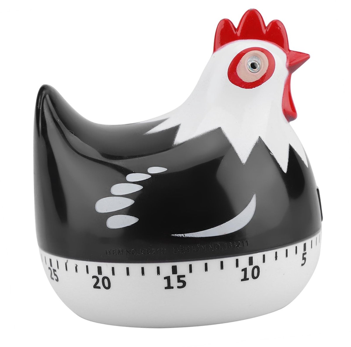 Dailygoods - Dailygoody - Keukenwekker - Countdown-Timer - Mechanisch en makkelijk in gebruik - 7 cm - Schattig kipvormig patroon - Voor koken en bakken - Multifun