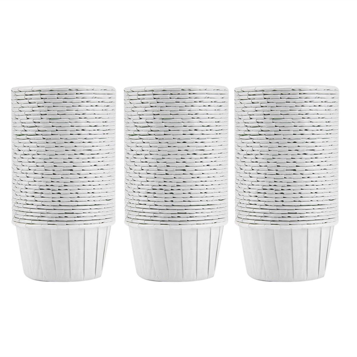 Dailygoods - Dailygoody - Ronde Taart Bakken Cups - Mini Cupcake Liners - Hittebestendig - Wit - Muffin Papier Gevallen - Ideaal voor Feestjes - 100 Stuks