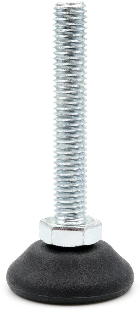 Dailygoods - Dailygoody - Verstelschroef - M8 x 50 mm - Maximaal 400 kg - Kunststof voet Ø 30 mm - Voor meubels en machines - Set van 4 stuks