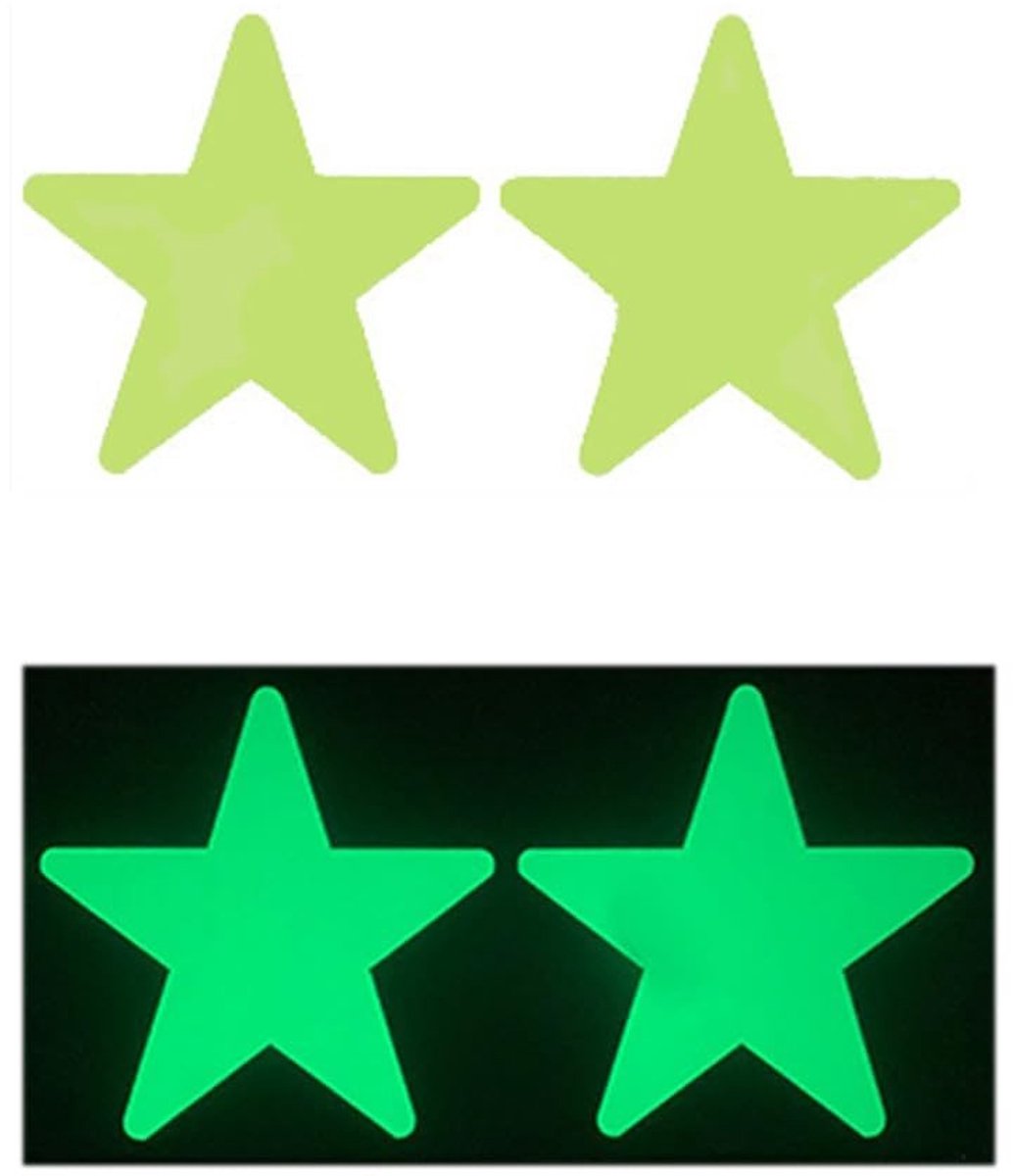 Dailygoods - Dailygoody - Lichtgevende Sterren - Muurstickers - Zelfklevend - Groen - Wanddecoratie - Kinderkamer - 20 Stuks