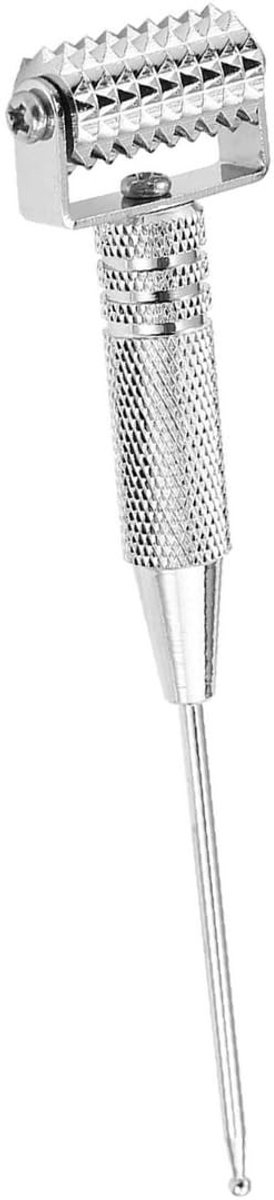 Dailygoods - Dailygoody - Gezichtsroller-massageapparaat - Acupunctuursonde - Draagbaar ontwerp - Zilver - Acupressuurroller - Voor lichaams- en gezichtsmassage
