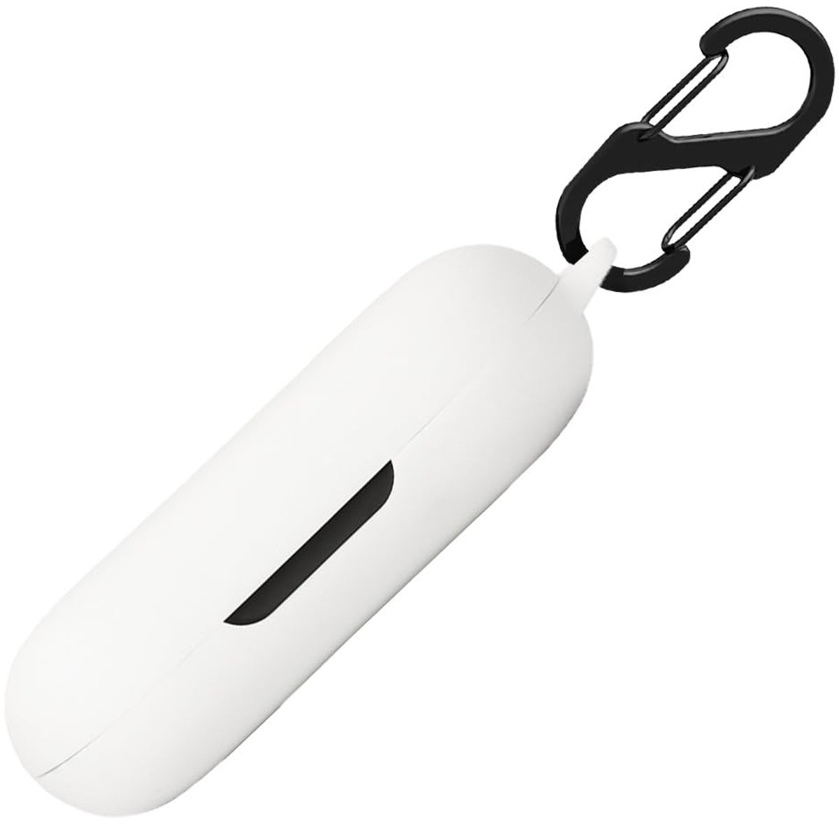 Dailygoods - Dailygoody - Siliconen hoesje - Beschermhoes voor Anker Soundcore V30i - Stootvast en wasbaar - Wit - Sleutelhanger inbegrepen - Geschikt voor Anker S...