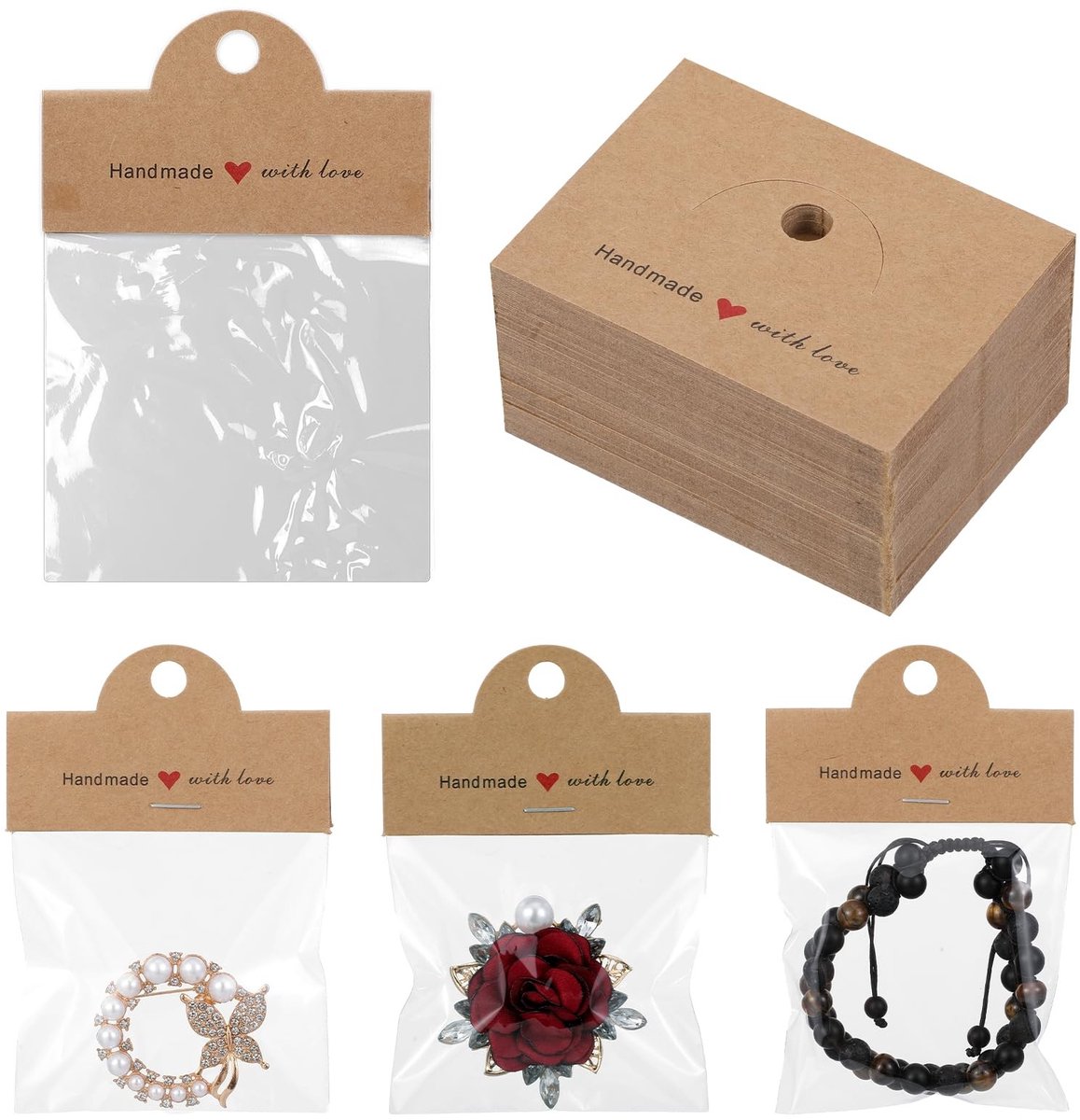 Dailygoods - Dailygoody - Transparante Sieraden Pouches - Reisvriendelijke Juwelen Tas - 100 stuks - Opbergtas voor Oorbellen en Armbanden - Sieradenopslag - Gesch..