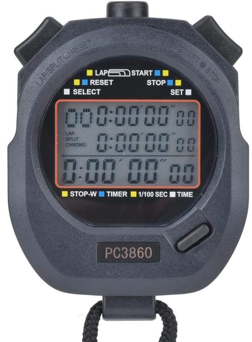Dailygoods - Dailygoody - Sport Stopwatch - Digitale Stopwatch - Grote Weergave - Zwart - Nauwkeurige Timer - Geschikt voor Sportwedstrijden - Professioneel Model