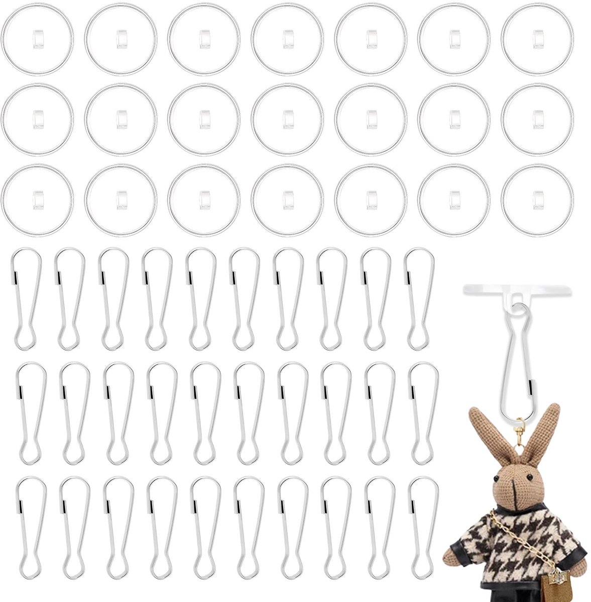 Dailygoody - Plafondhaken - Zelfklevend - Ideaal voor Decoraties - Transparant - Makkelijk te gebruiken - Perfect voor Keuken en Badkamer