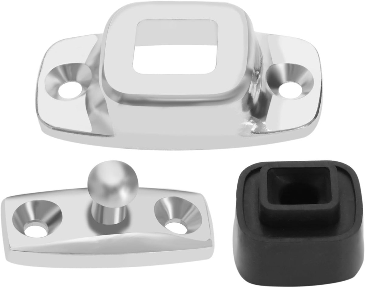 Dailygoody - Deurstophouder - Deurhouder - Heavy duty aluminium - Zilver - Deurstoppers - Geschikt voor caravan en boot - Medium laag profiel