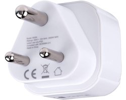 Reisstekker Zuid-Afrika Type M naar EU Type C/E/F - Universele Adapter voor Europa