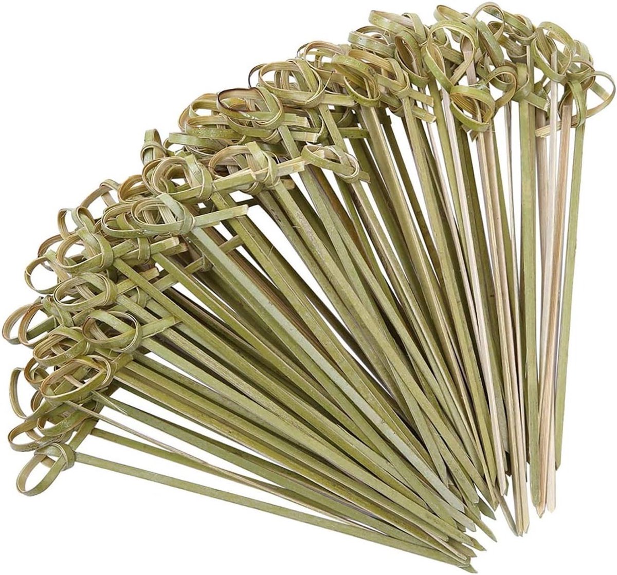 Bamboe Cocktailprikkers 100 Stuks - 12 cm Lange Prikkers voor Snacks, Hapjes en Feestjes