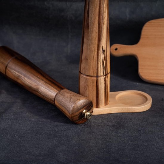 Houten Tray voor Peper- en Zoutmolens, 6 cm Binnen Diameter, Bescherming voor Eettafel en Keukenaccessoire — afbeelding 4