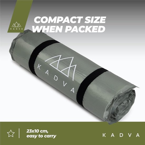 Zelfopblazende Slaapmat - Kampeermat Isomat - Kamperen Wandelen - Optimale Dikte 3cm - 182x52 cm - Zilver van Merkloos — afbeelding 2