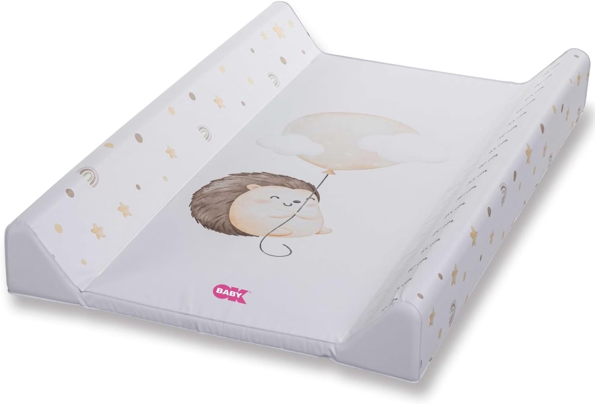 Verschoningsmat - Baby Aankleedkussen - Baby Verzorgen - Zachte Schuimvulling - 80x50 cm - Wit