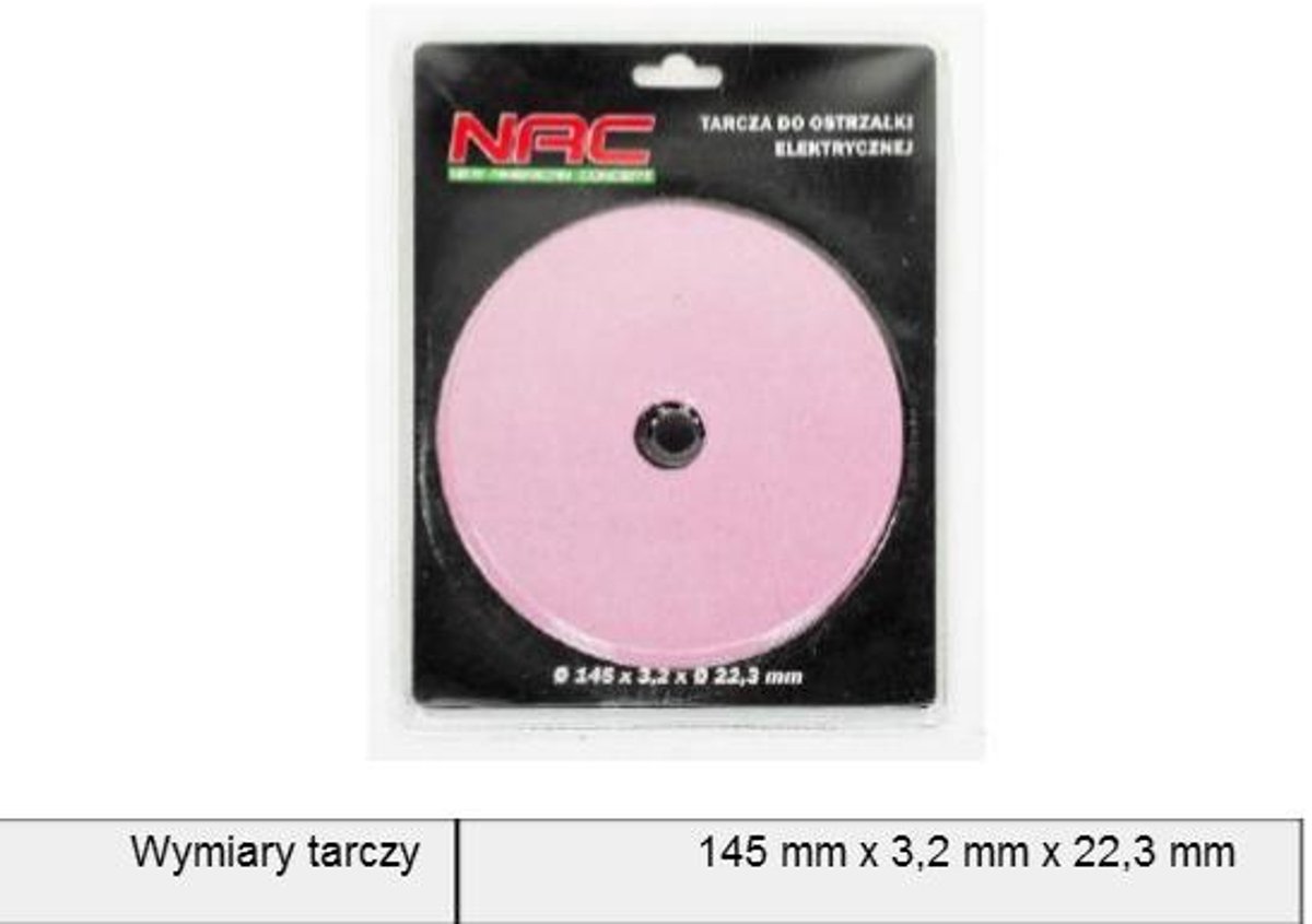 NAC D-145-F - Slijpmachineschijf - 145mm - Voor Kettingzaag Slijpers - Hoge Precisie