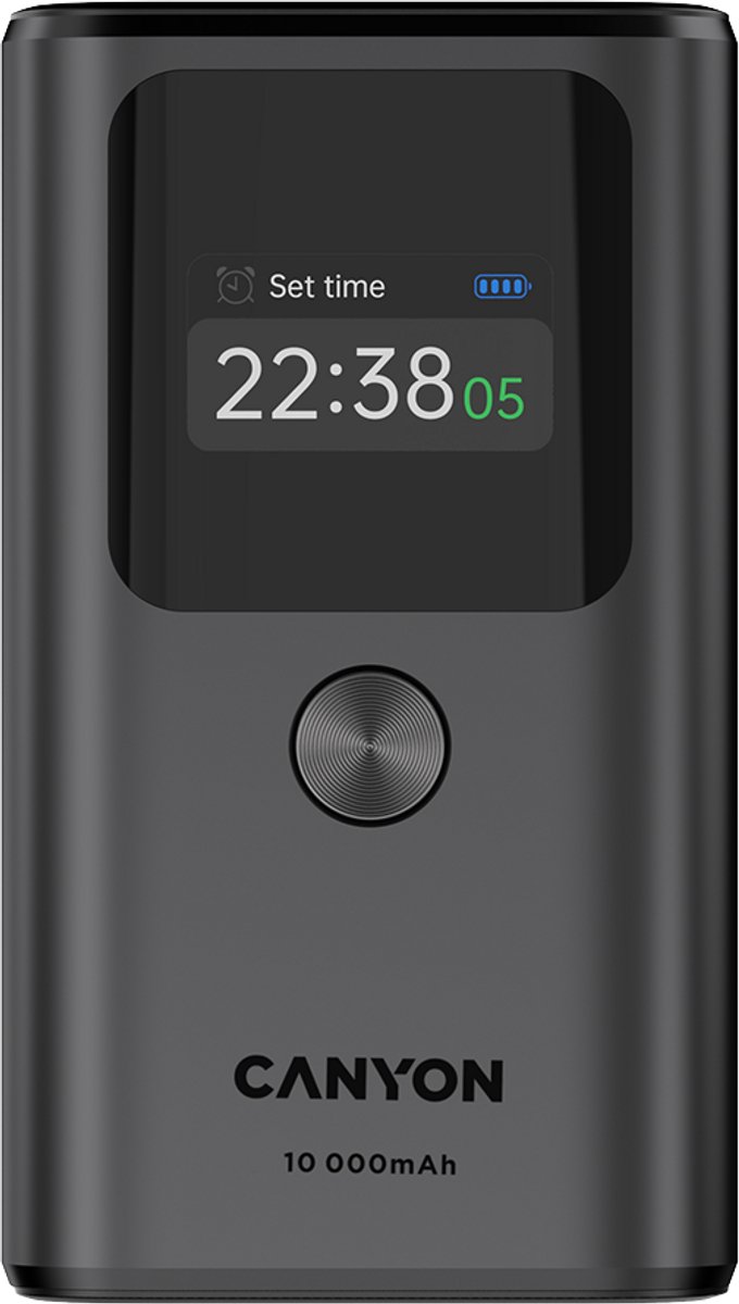 Canyon OnPower 130 - Powerbank - 10000 mAh - Snel Laden - TFT Display